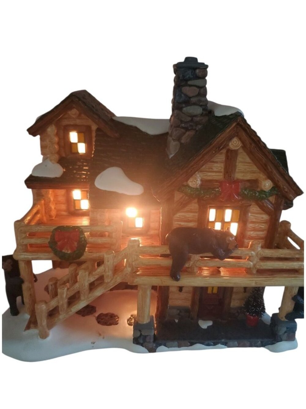Dept 56 The Original Snow Village Jonathan The Bear Mans Carving Studio Ceramic